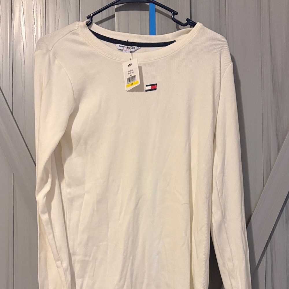 Tommy Hilfiger Kids Off-White Long Sleeve Tee